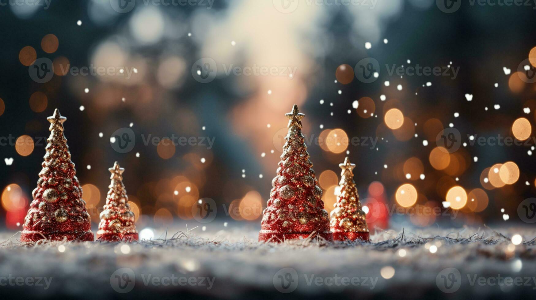 Winter scenery, Merry Christmas background, copy space, greeting card, AI Generative photo