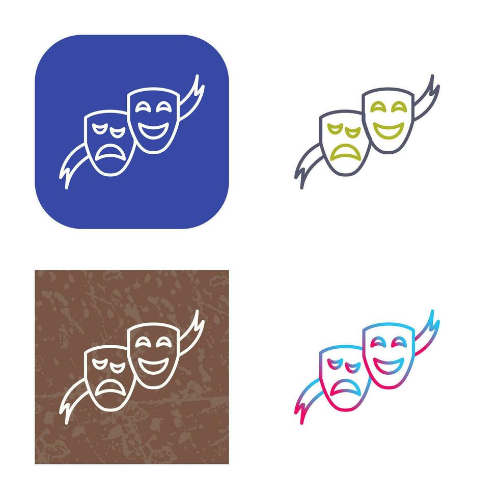 Theater Masks Vector Icon