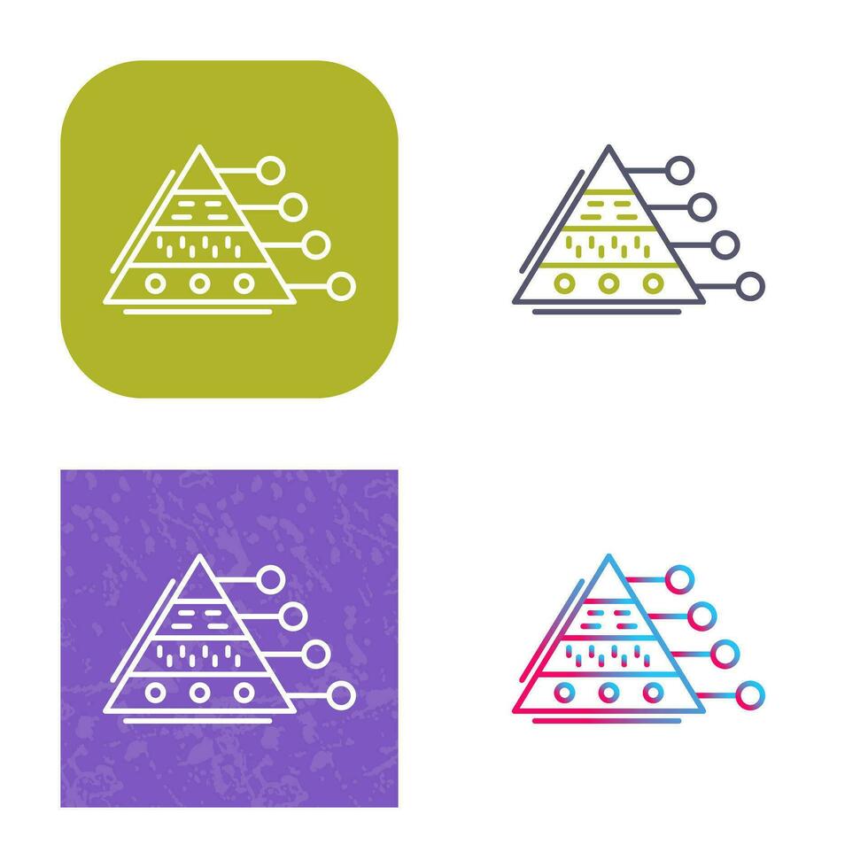 Pyramid Graph Vector Icon