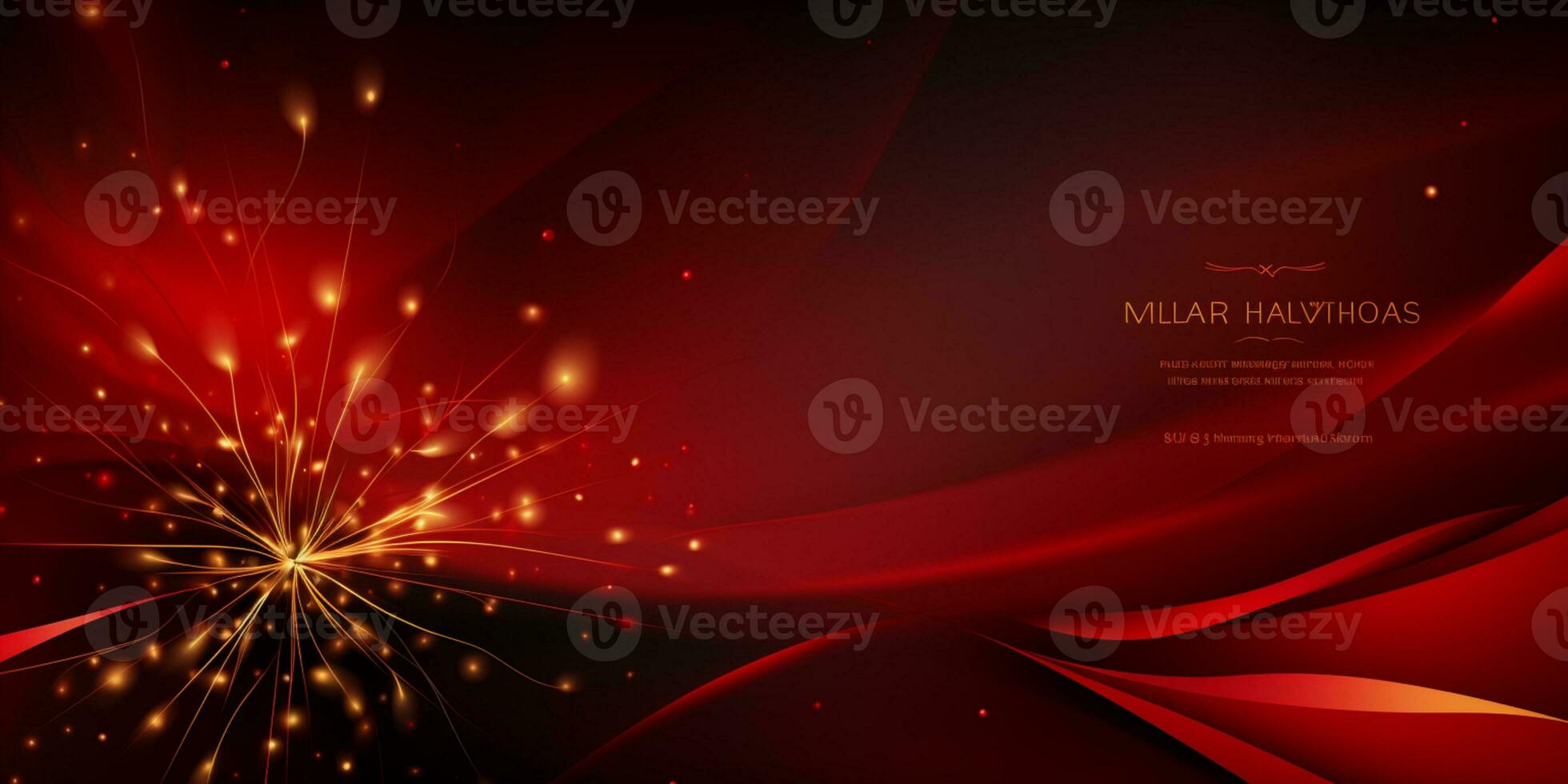 Abstract Shiny Luxury Frame, Red and Gold Color, Premium gift design, Party, invitation card, copy space for text, word, AI Generative photo