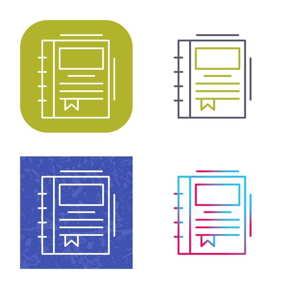 Spring Notebook Vector Icon