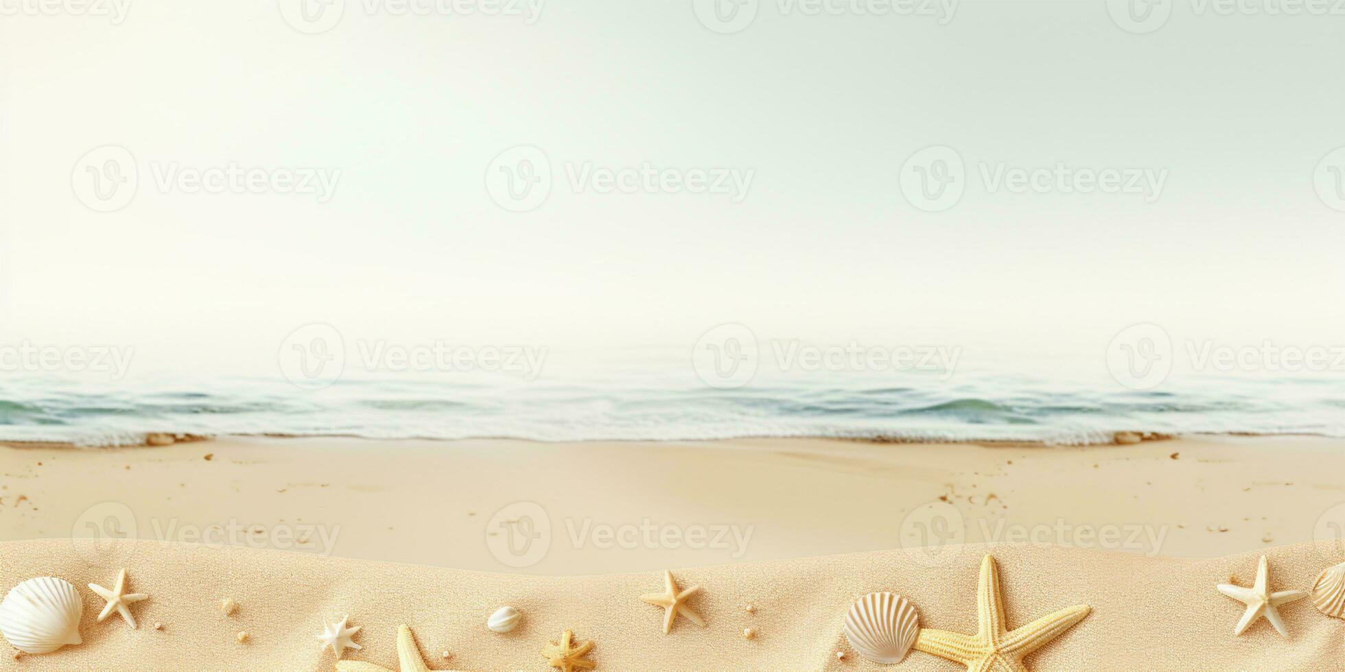 Abstract Beach Frame, beach Color palette, Premium gift design, Party, invitation card, copy space for text, word, AI Generative photo