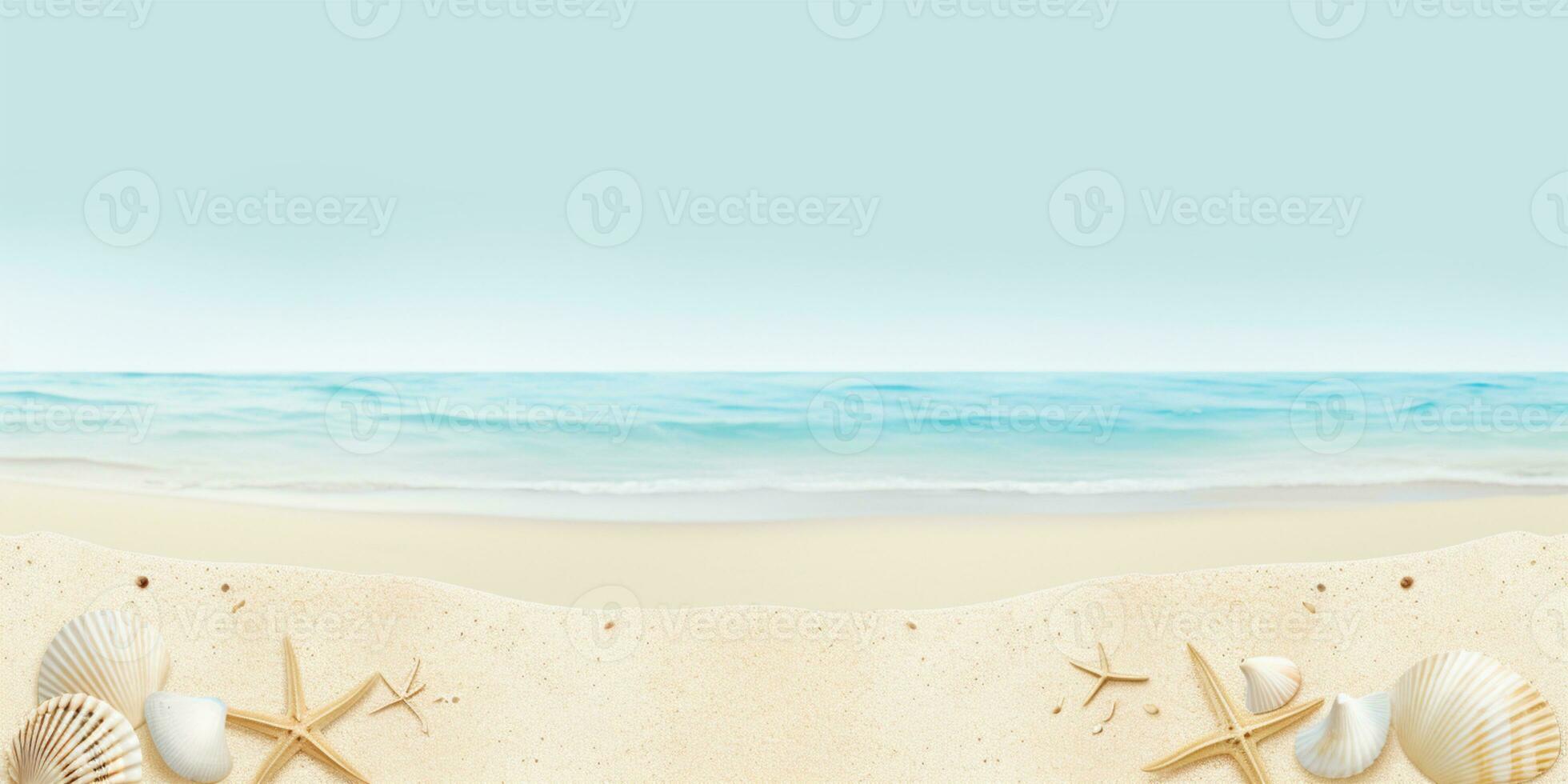 Abstract Beach Frame, beach Color palette, Premium gift design, Party, invitation card, copy space for text, word, AI Generative photo
