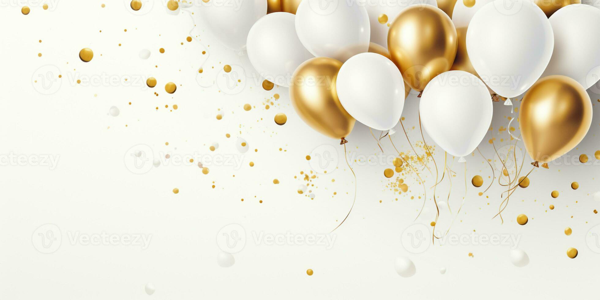 Abstract Shiny Luxury Frame, Gold Color on white background, Premium gift design, Party, invitation card, copy space for text, word, AI Generative photo