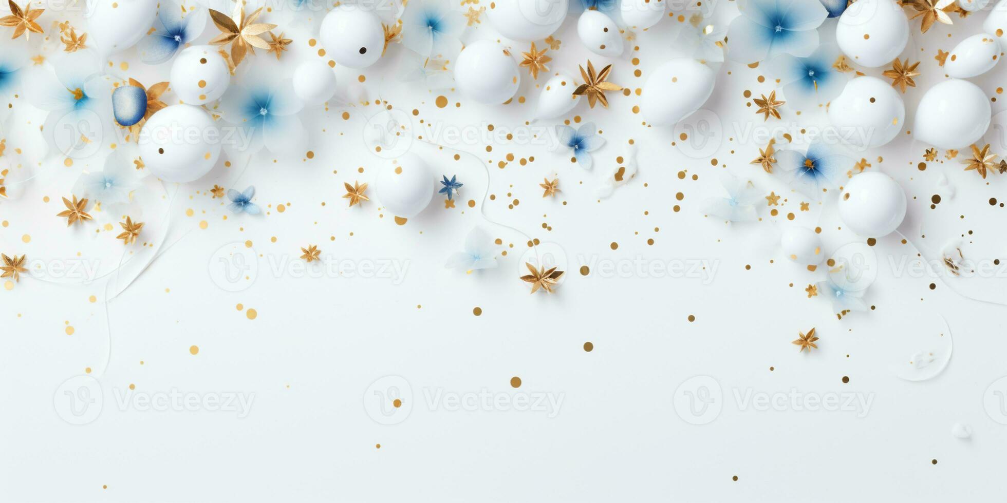 Abstract Shiny Luxury Frame, Gold Color on white background, Premium gift design, Party, invitation card, copy space for text, word, AI Generative photo