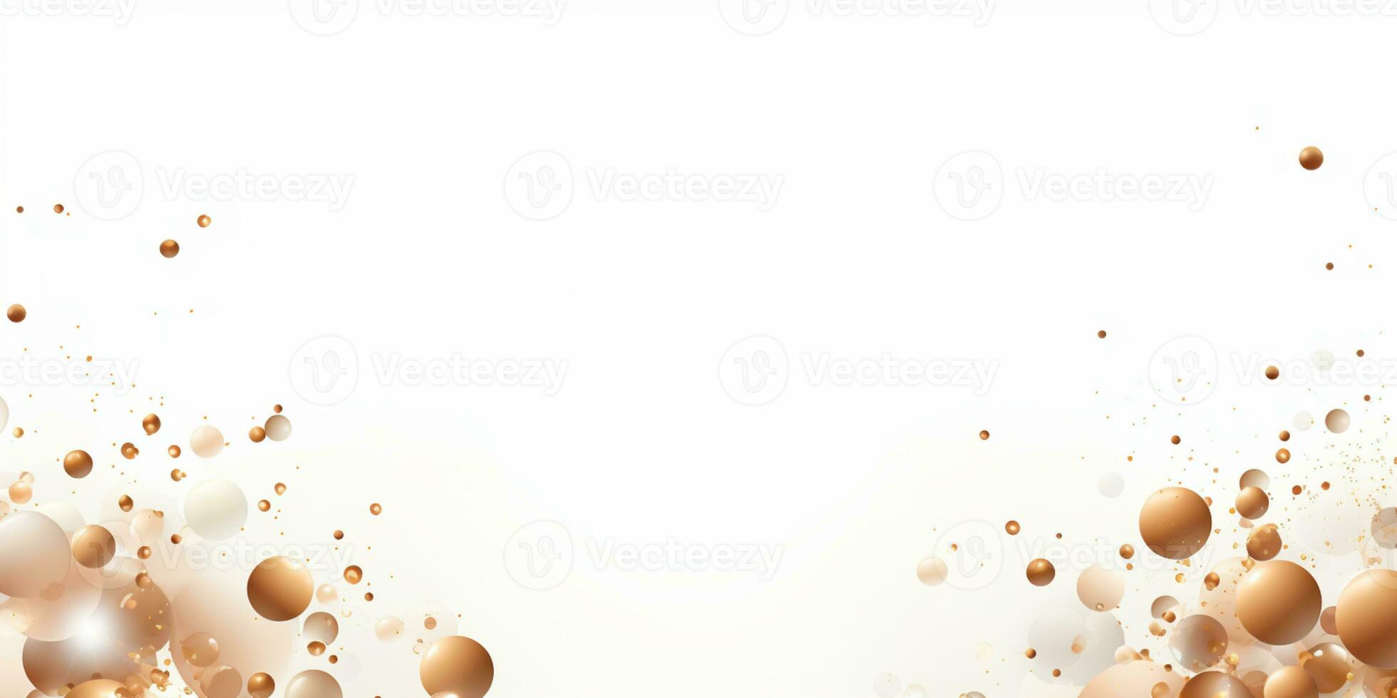 Abstract Shiny Luxury Frame, Gold Color on white background, Premium gift design, Party, invitation card, copy space for text, word, AI Generative photo