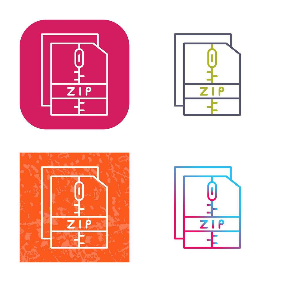 Zip File Vector Icon