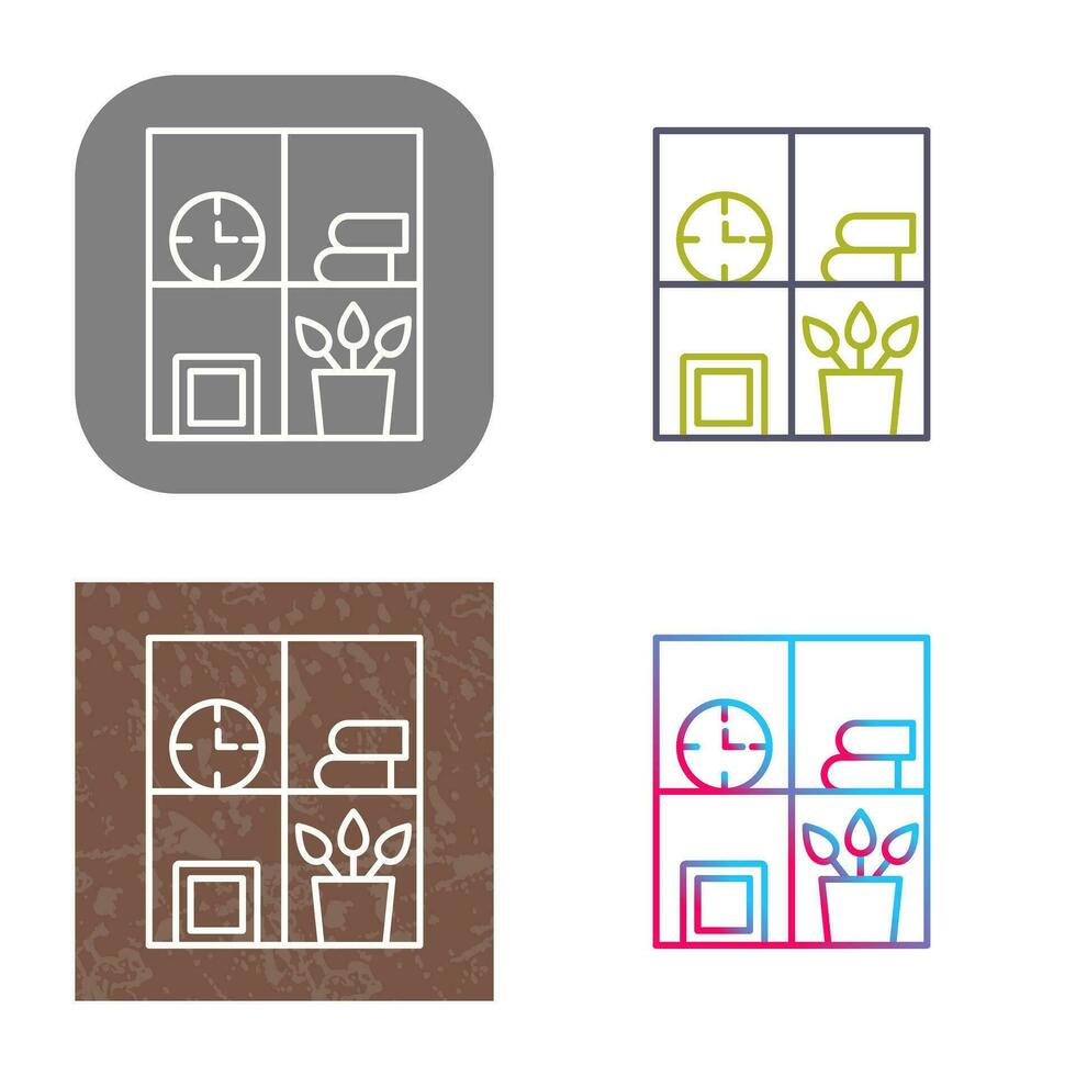 Bookshelf Vector Icon