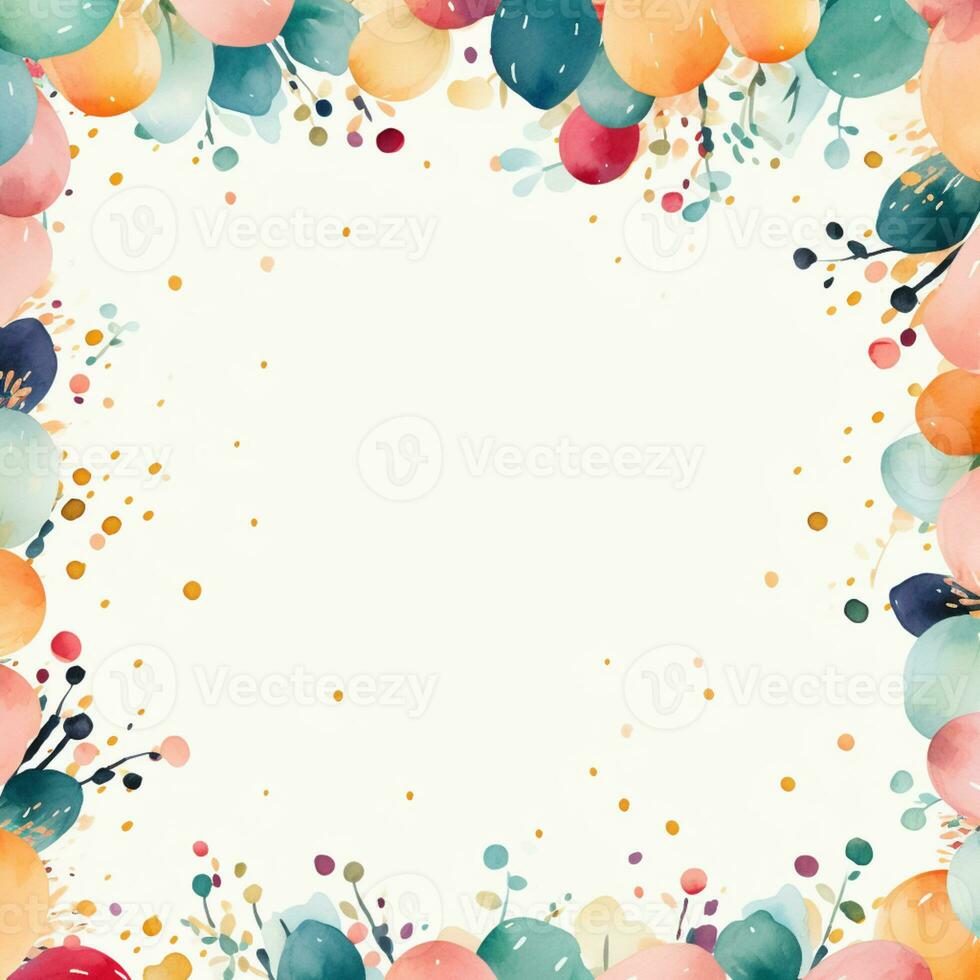 Luxury Frame Premium Party invitation card design, copy space for text, word, AI Generative photo