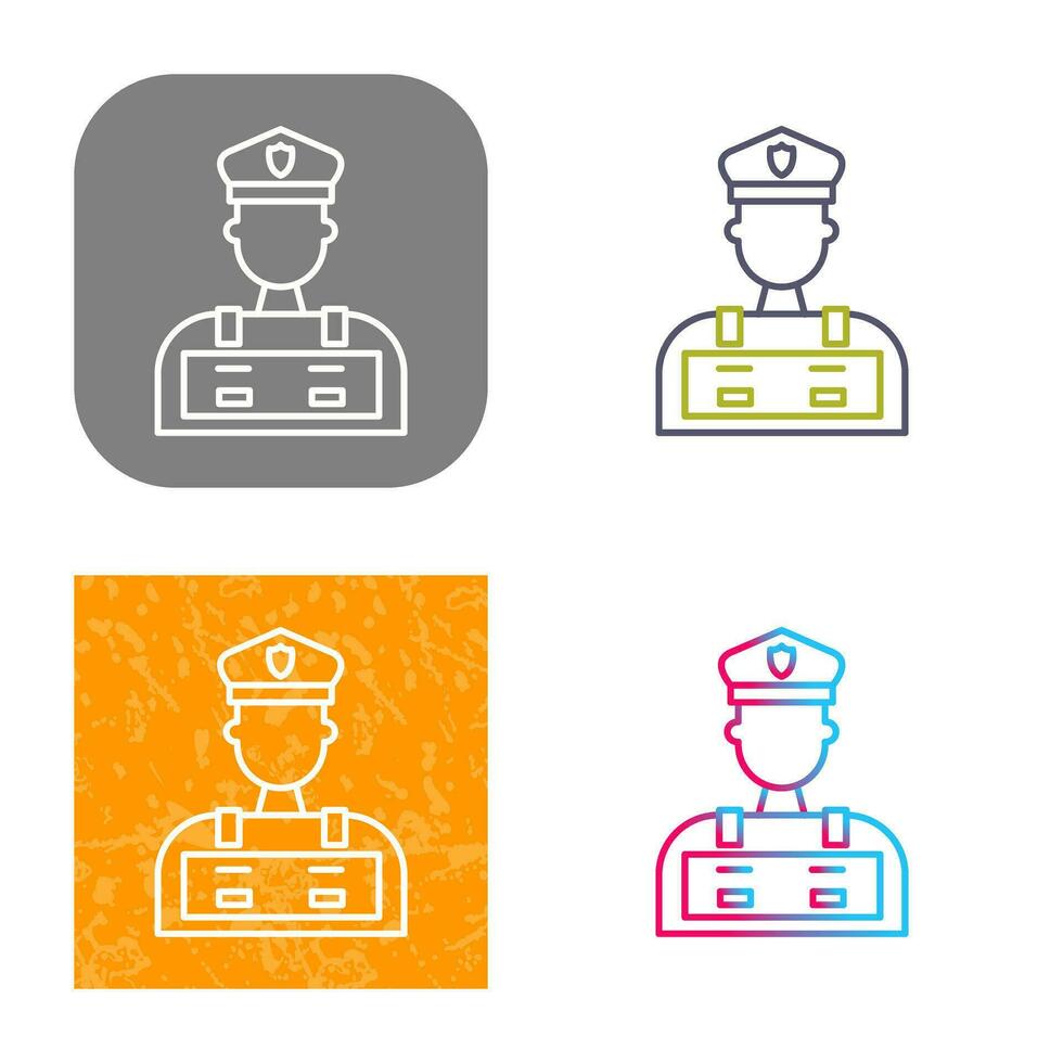 Police Man Vector Icon