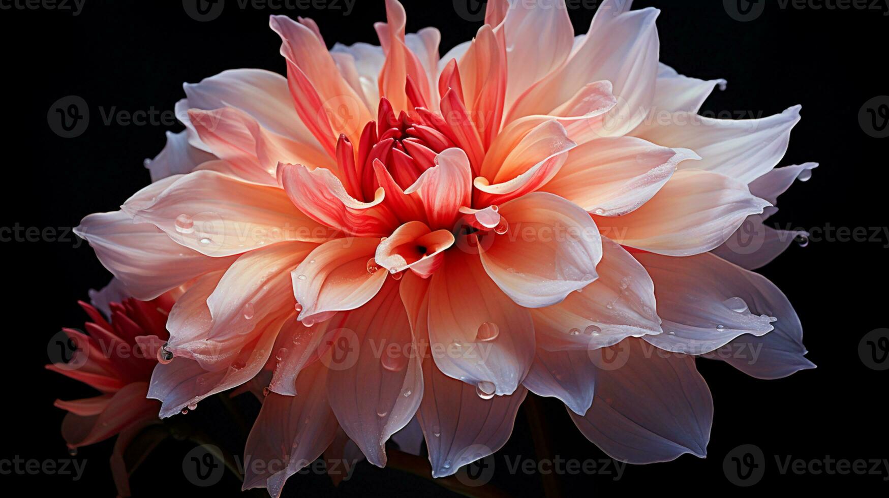 Closeup beautiful Flower, Colorful flower for greeting card, AI Generated photo