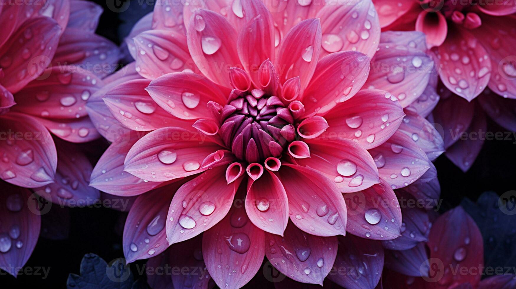 Closeup beautiful Flower, Colorful flower for greeting card, AI Generative photo