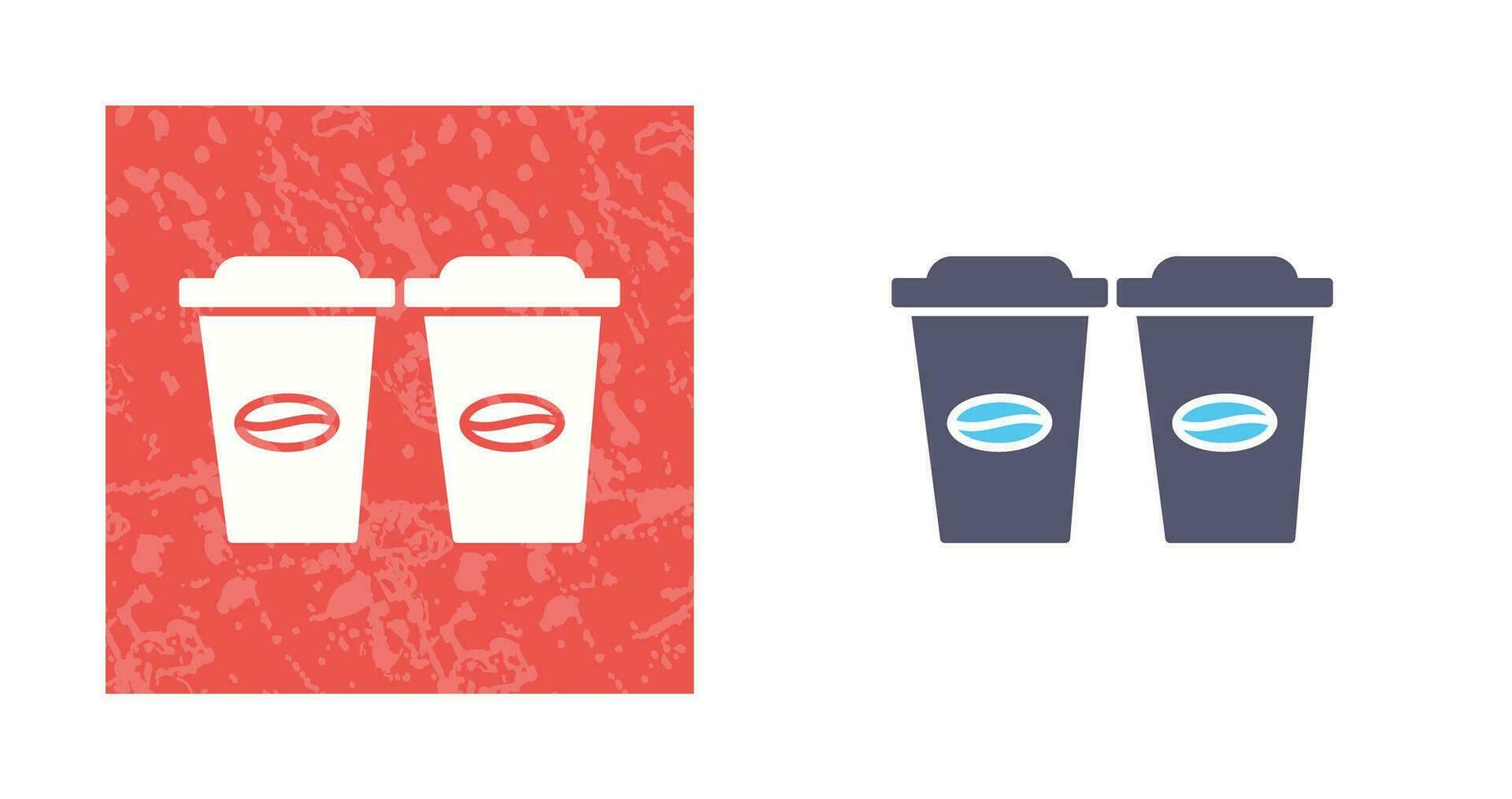 Two Coffees Vector Icon