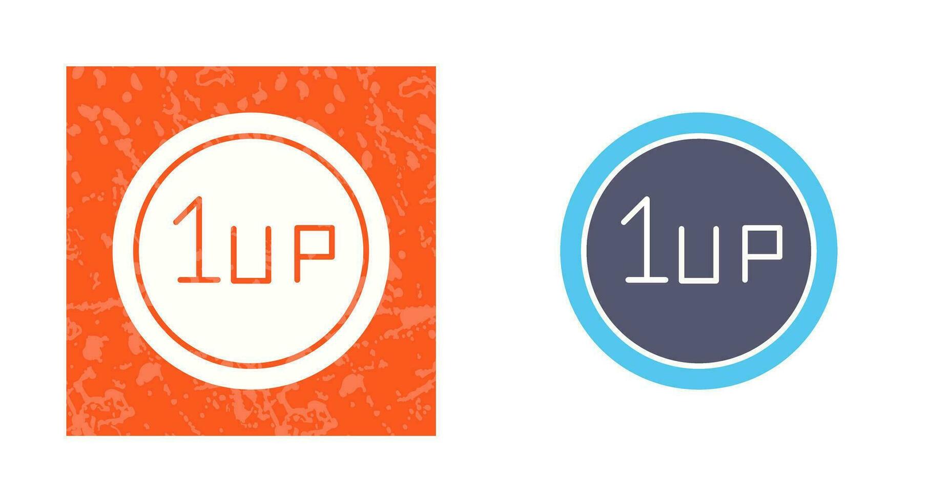 Unique 1UP Vector Icon