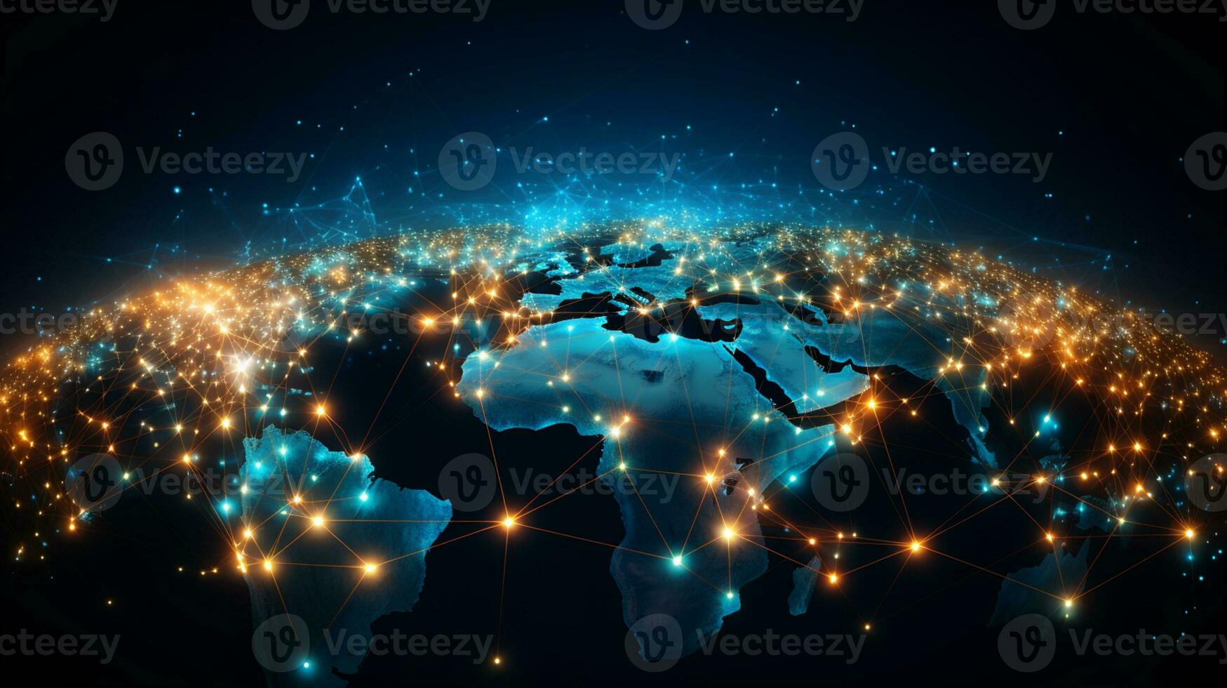 global redes conexión, metaverso tecnología, digital comunicación datos intercambios, ai generativo foto