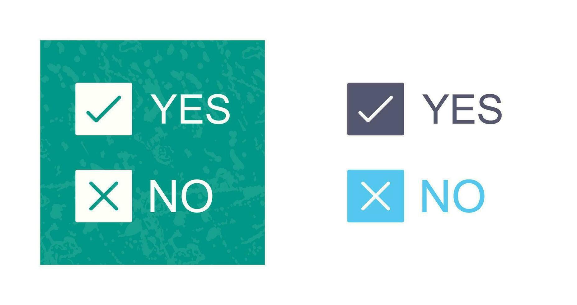 Yes No Option Vector Icon