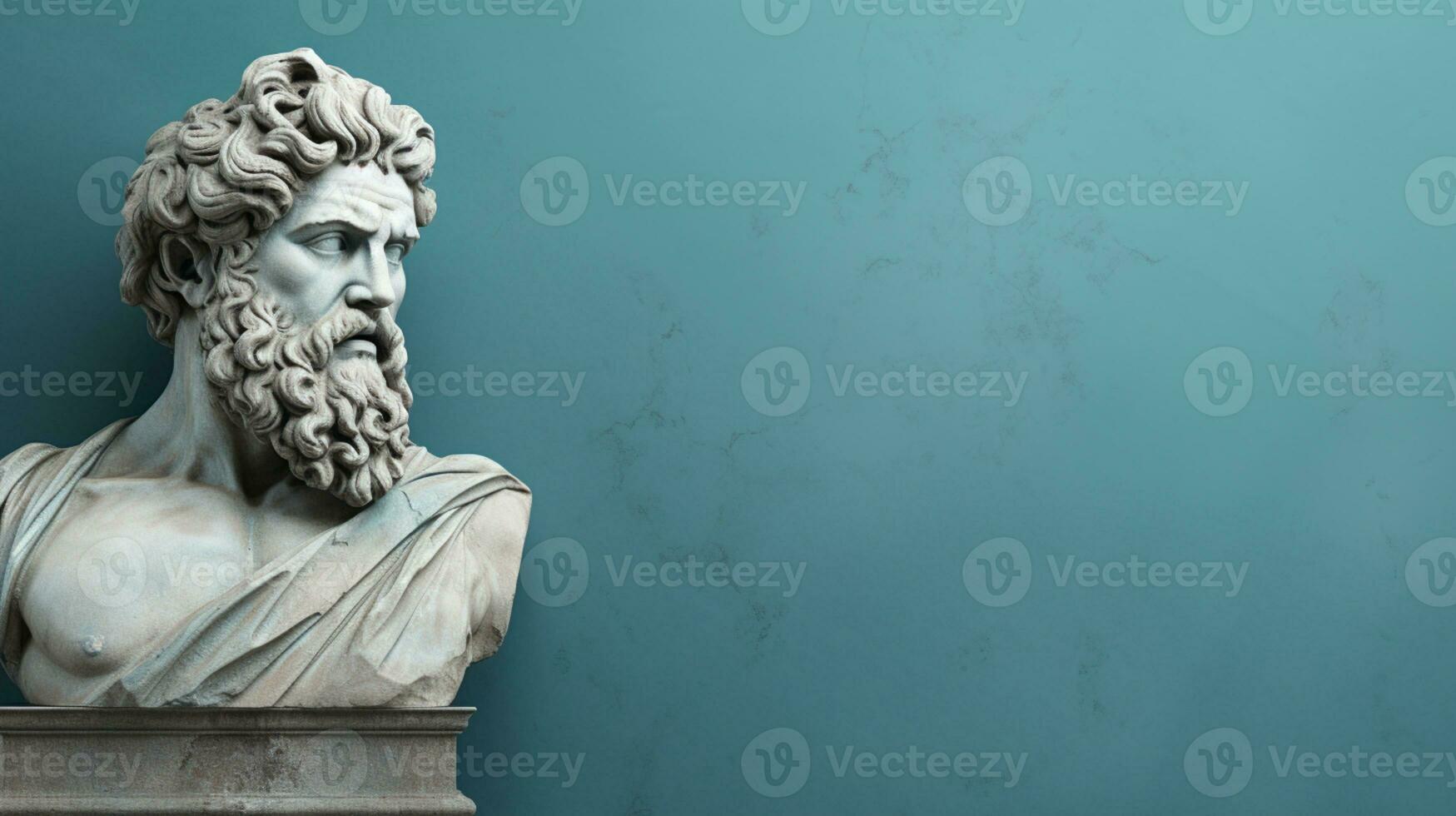Ancient Greek antique sculpture on background, AI Generative photo