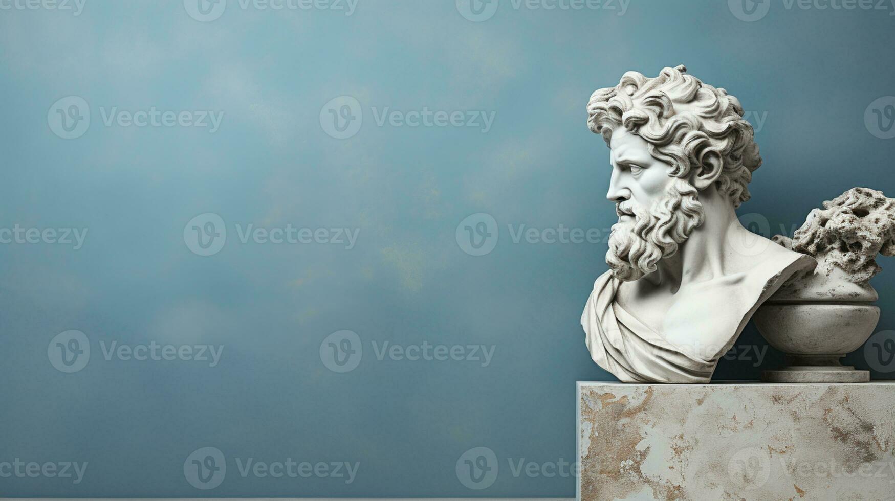 Ancient Greek antique sculpture on background, AI Generative photo
