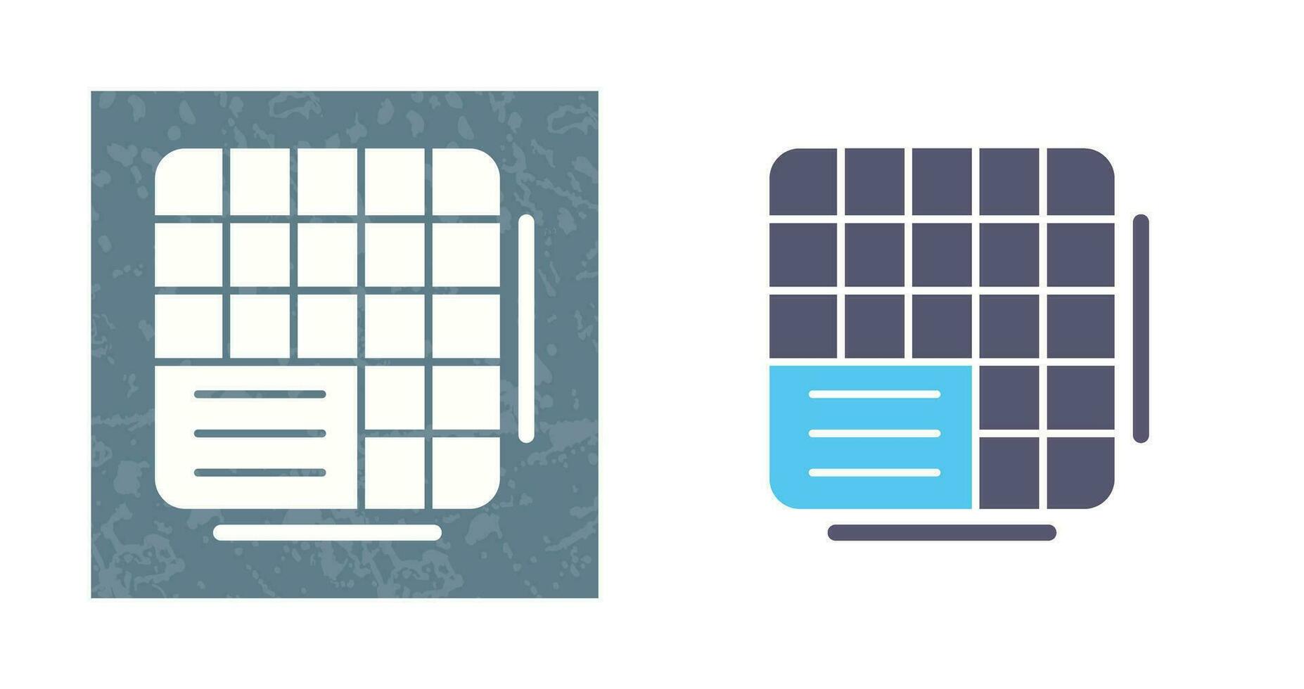 Table Data Vector Icon