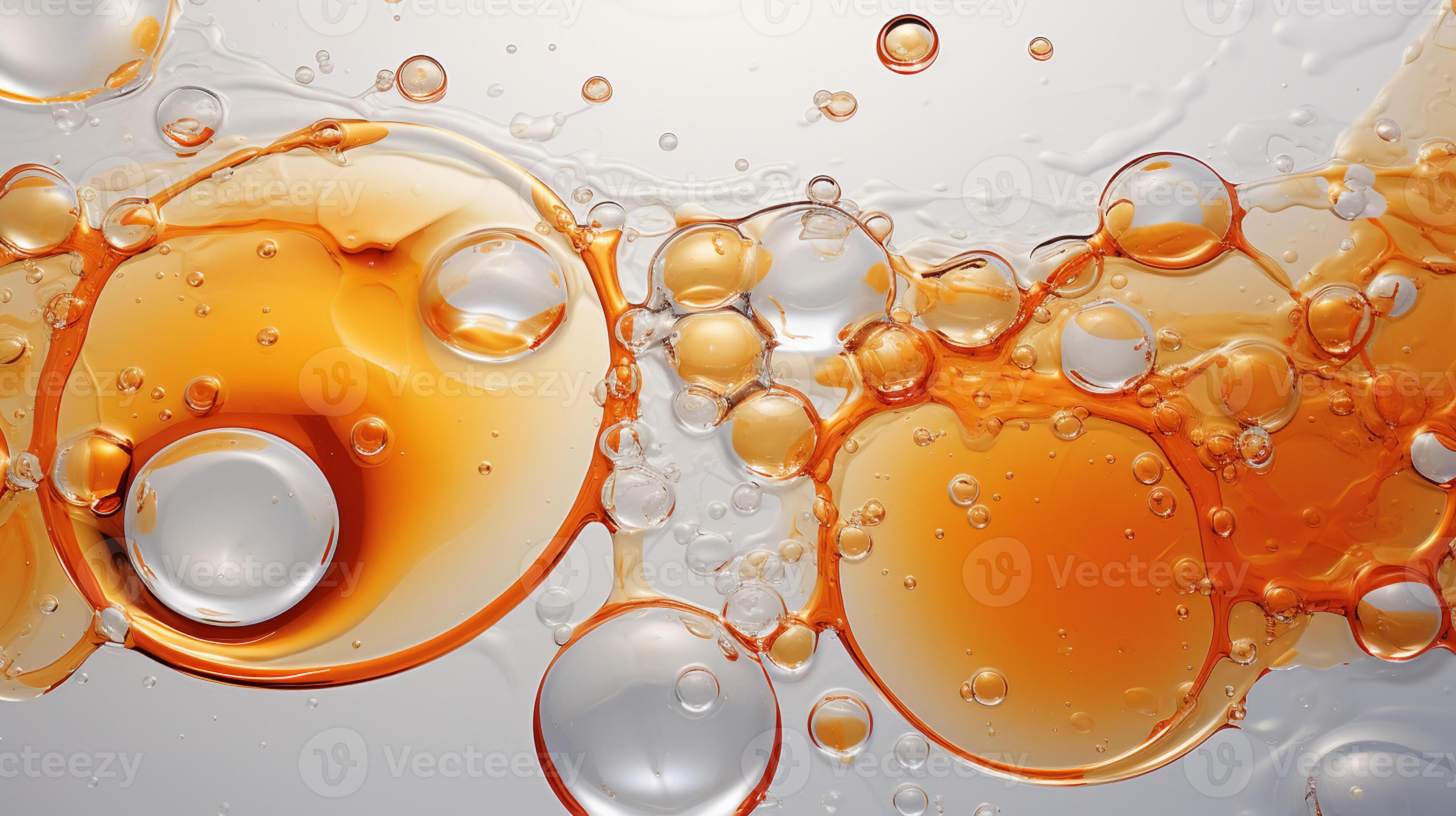 Abstract colorful soft drink bubble, splash effect, AI Generative