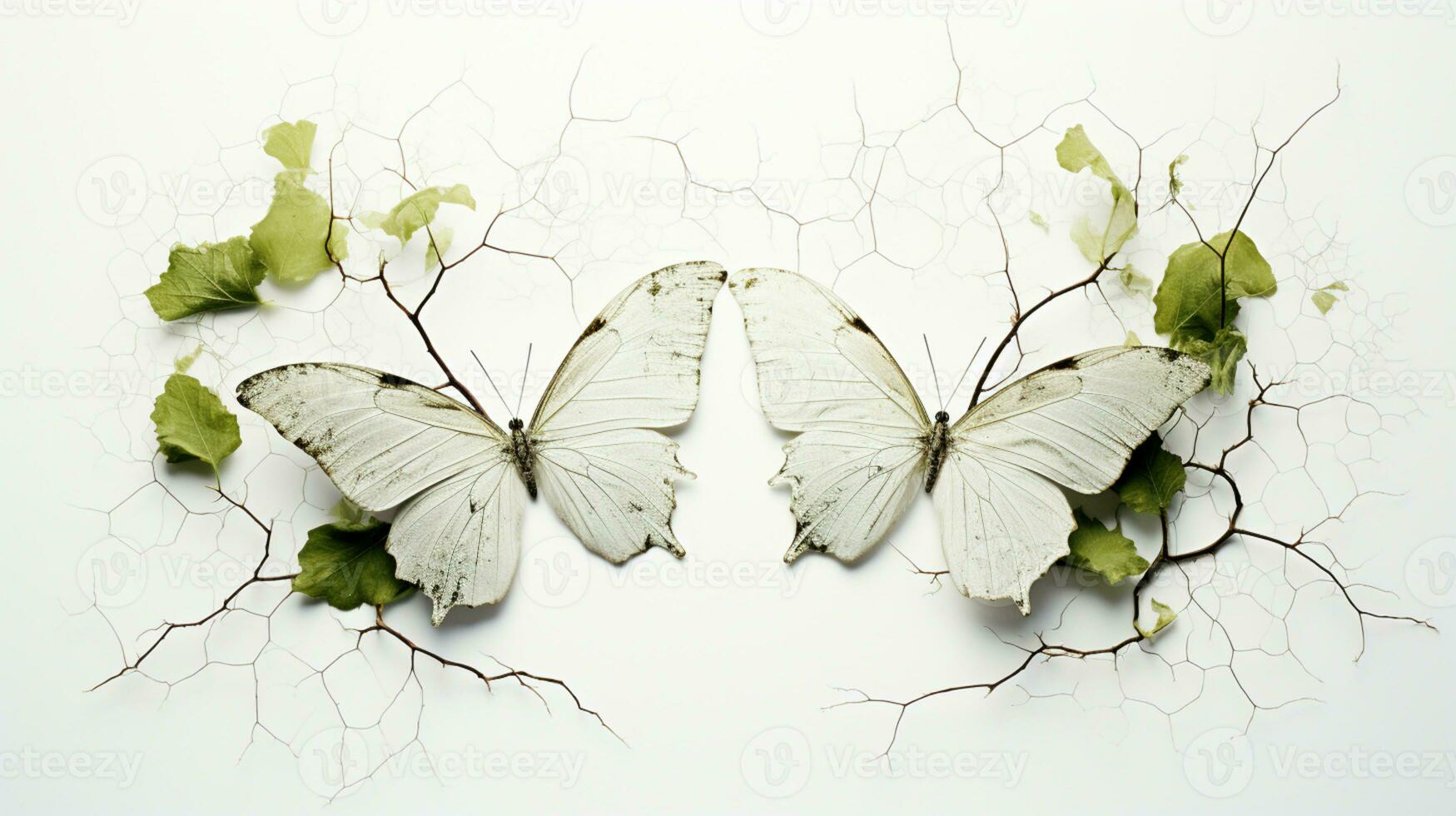 Butterflies on background. Conceptual photo of nature, AI Generative