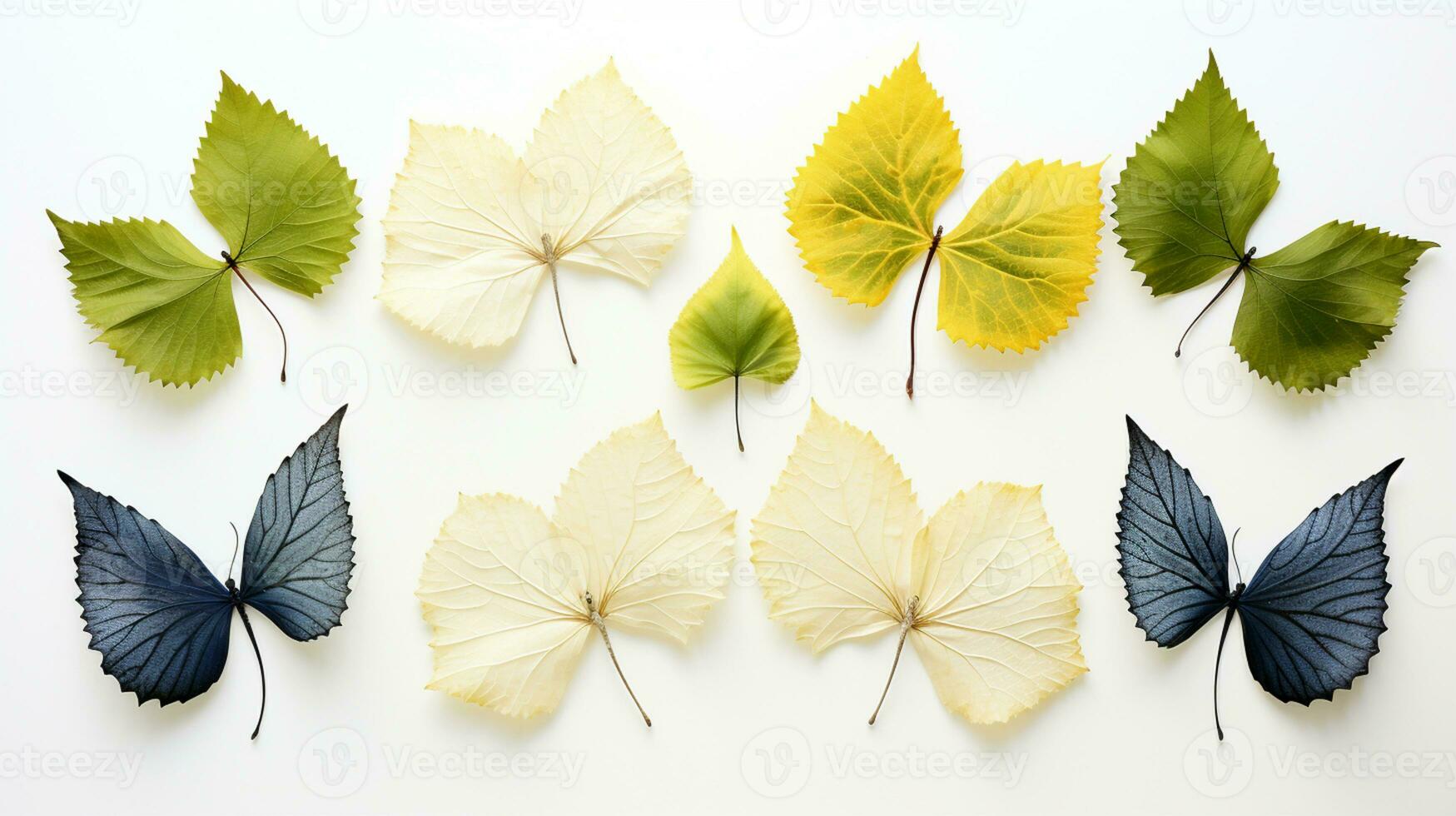 Colorful leaf season change concept photo