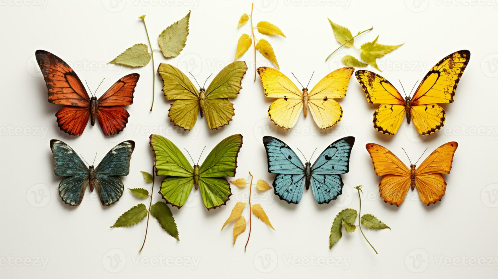 Butterflies on background. Conceptual photo of nature, AI Generative