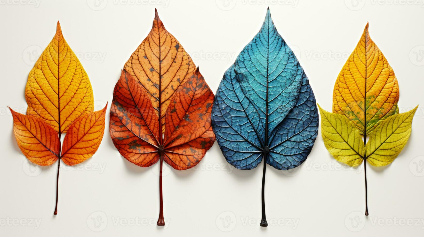 Colorful leaf season change concept photo