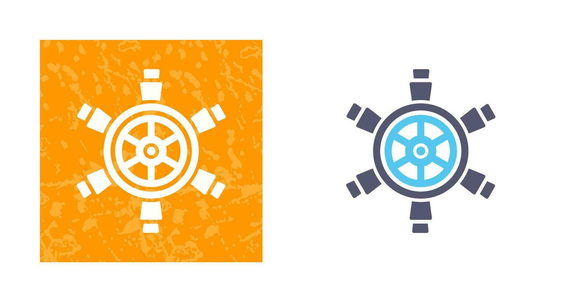 Ship Wheel Vector Icon