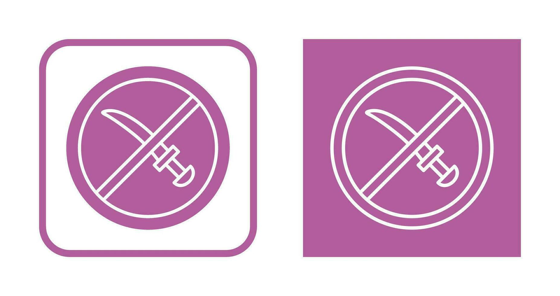 No Weapons Vector Icon