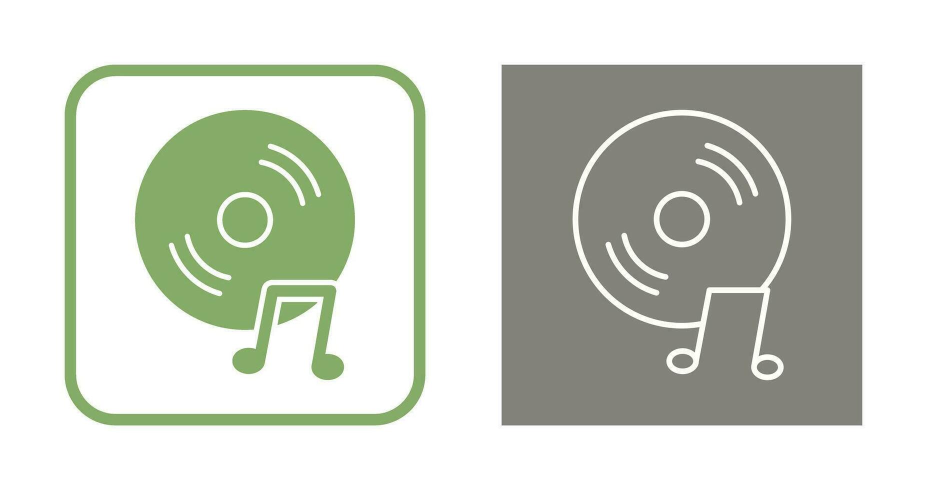 Unique Music CD Vector Icon