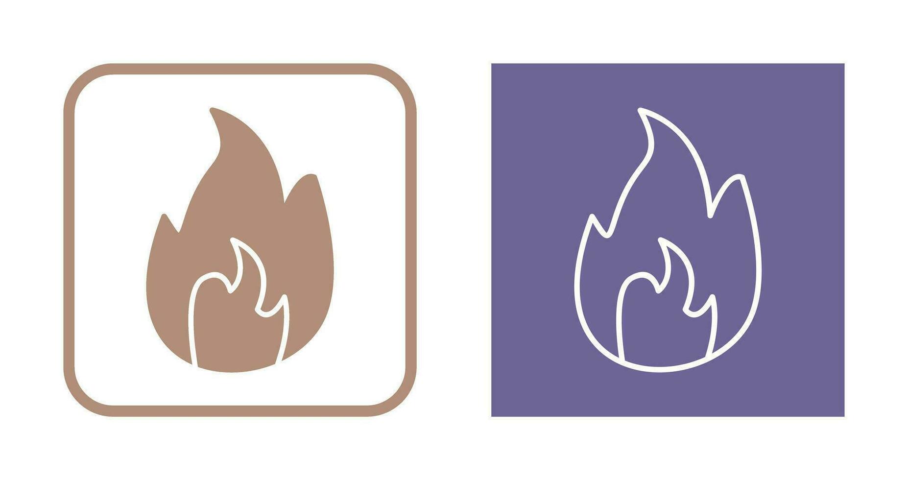 Unique Flame Vector Icon