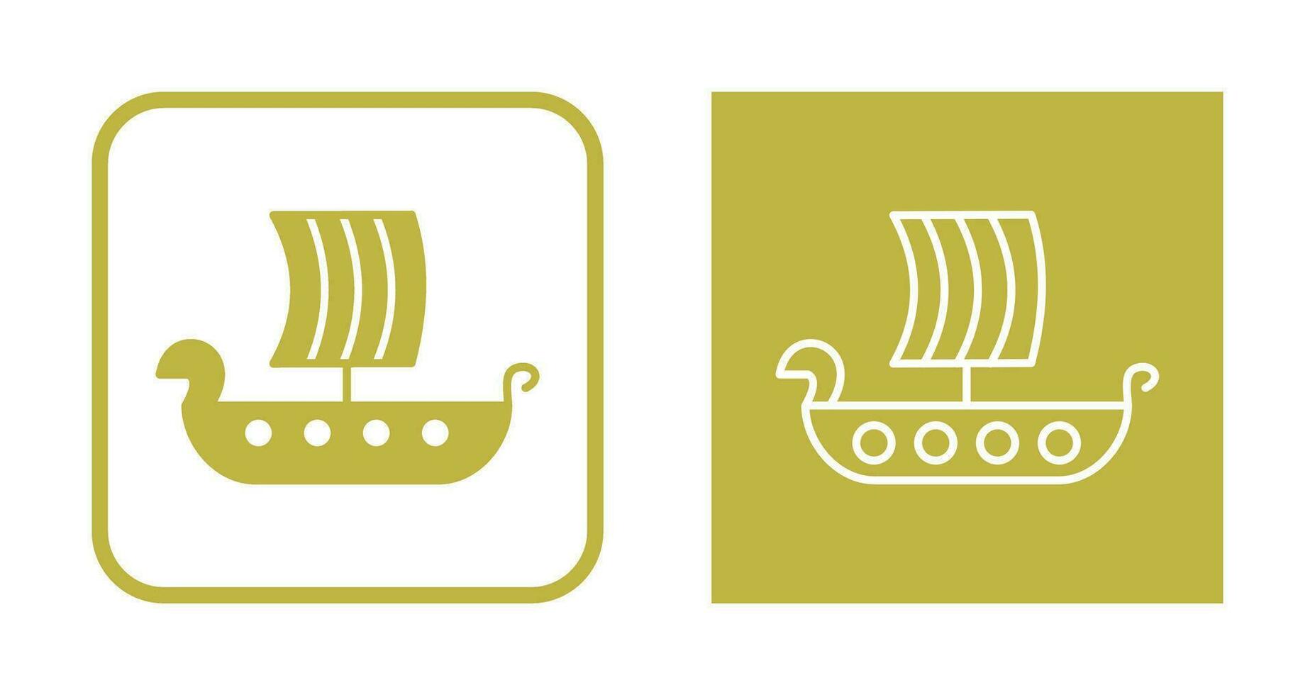 Viking Ship Vector Icon