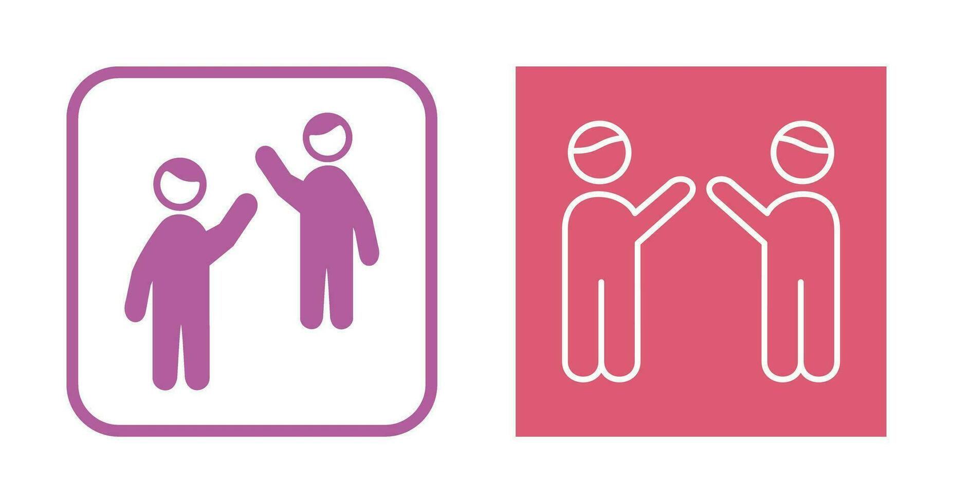 Waing to people Vector Icon
