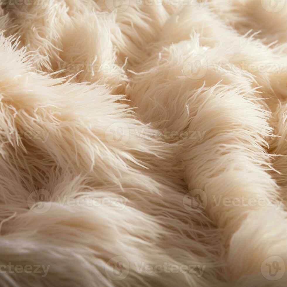 Soft wool texture, woolen fiber neutral beige, AI Generative photo
