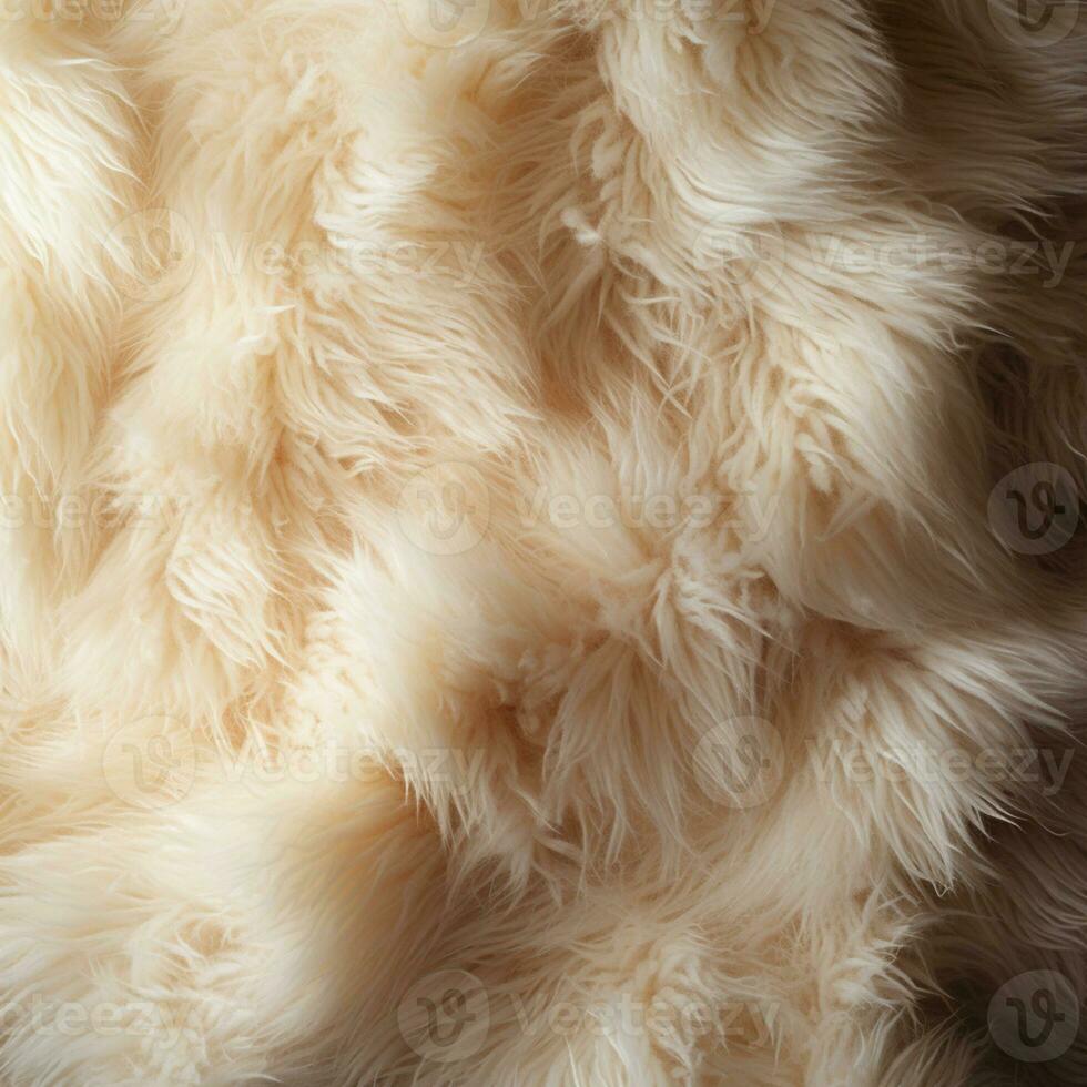 Soft wool texture, woolen fiber neutral beige, AI Generative photo