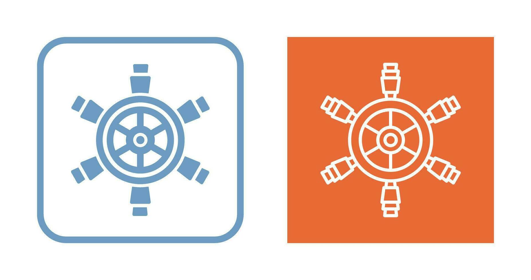 Ship Wheel Vector Icon