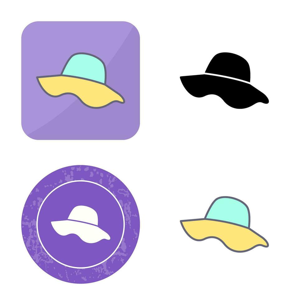 icono de vector de sombrero