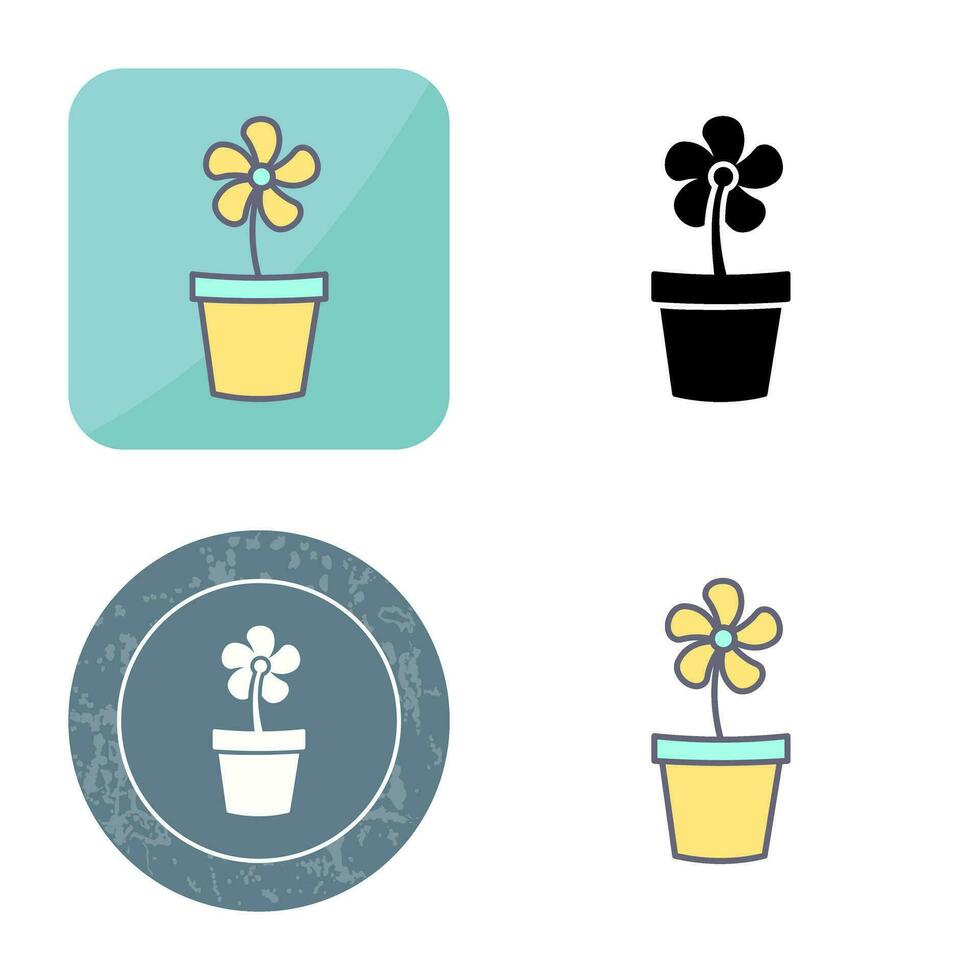 Flower Pot Vector Icon