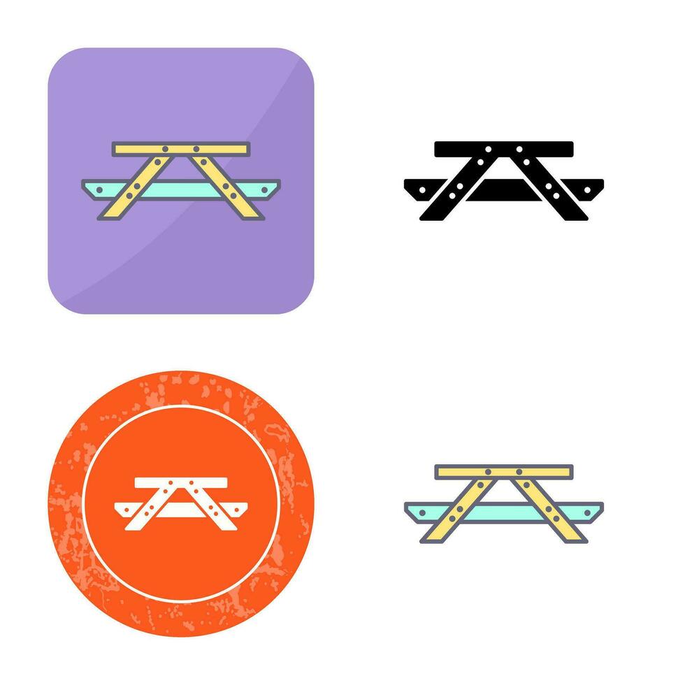 Picnic of Table Vector Icon