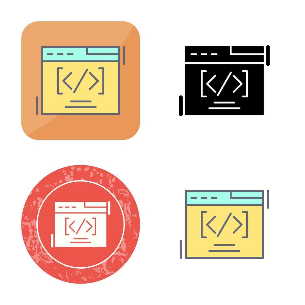 Web Coding Vector Icon