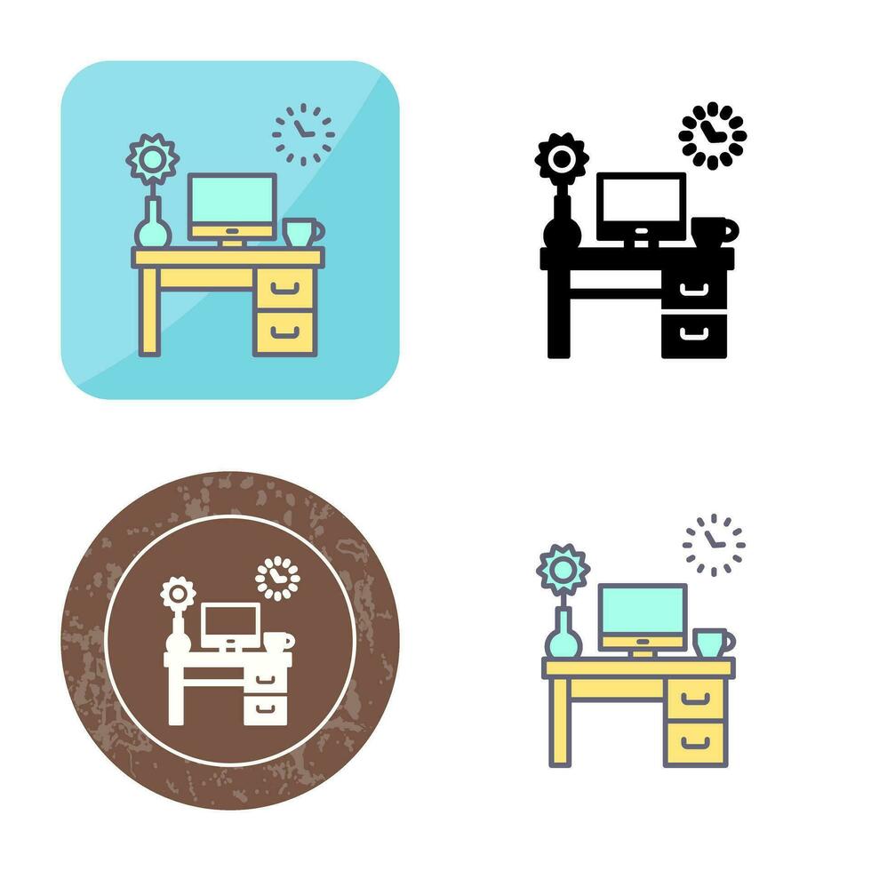 icono de vector de mesa de trabajo