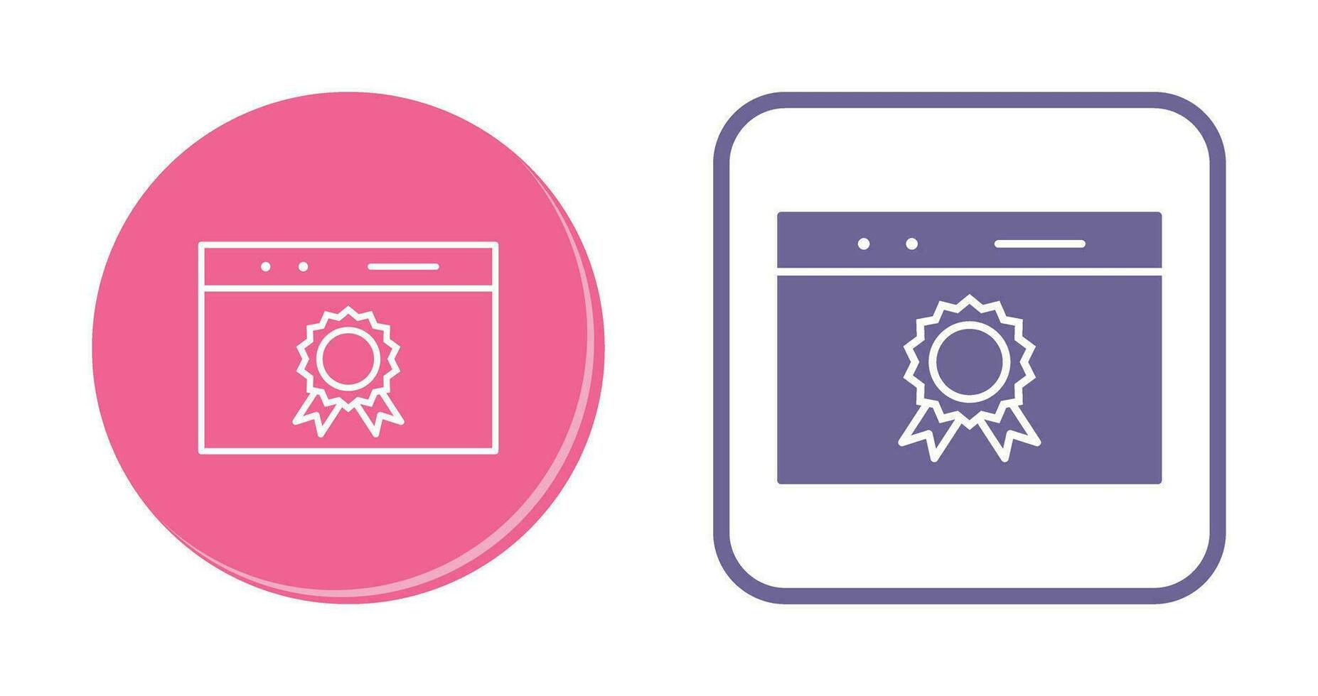 Unique Web Award Vector Icon