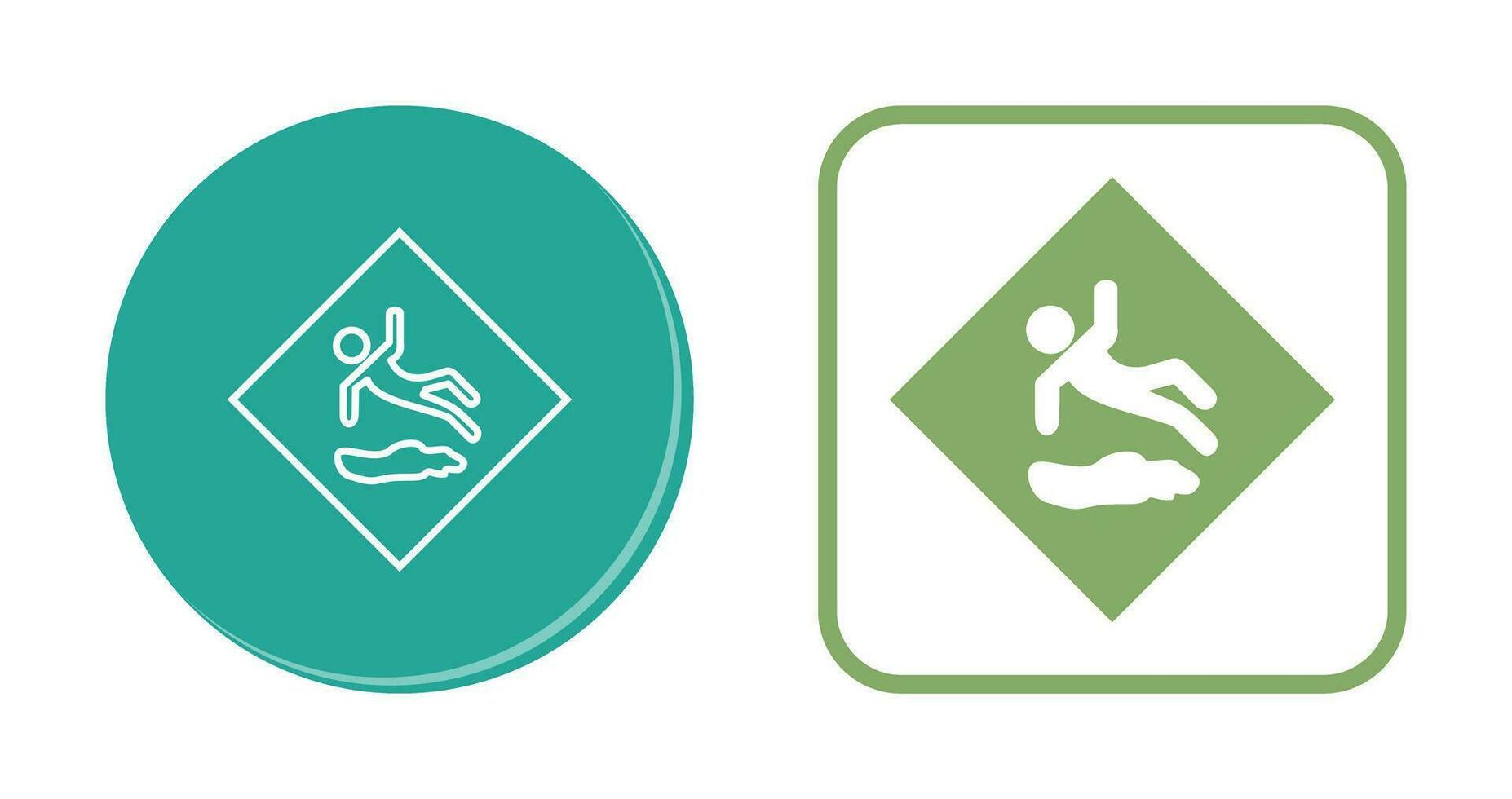 Danger of Slipping Vector Icon