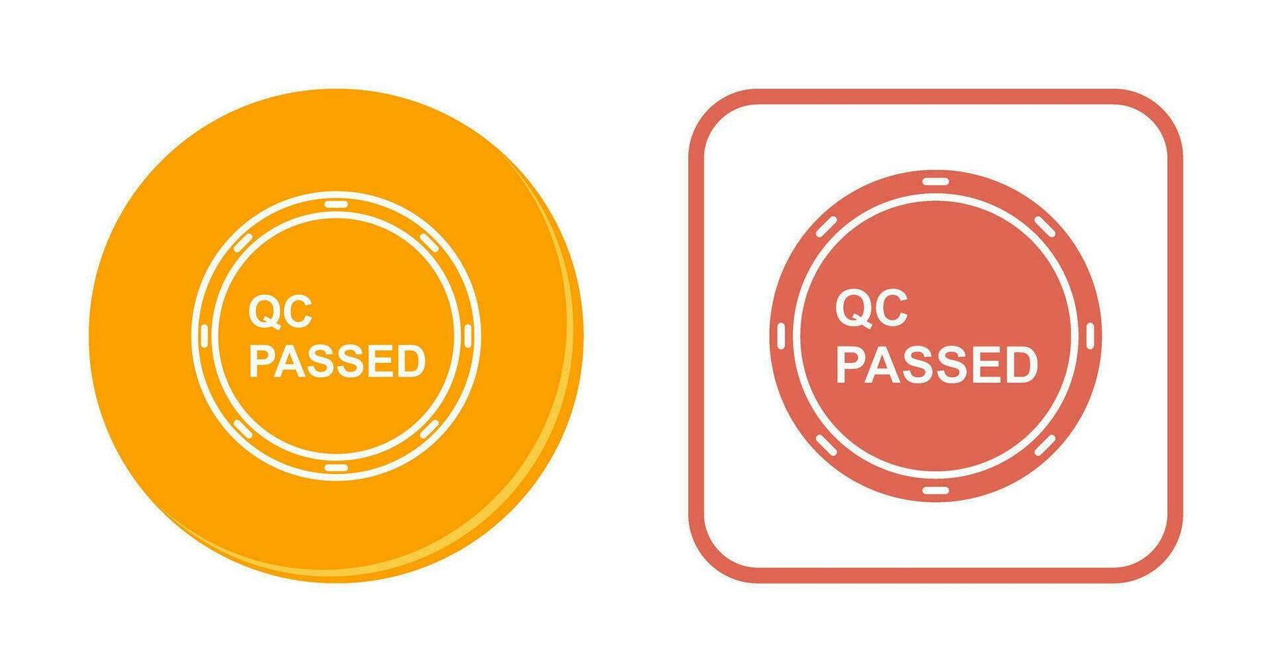 Unique QC Passed Vector Icon
