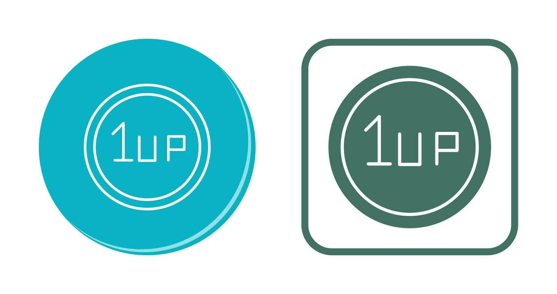 Unique 1UP Vector Icon
