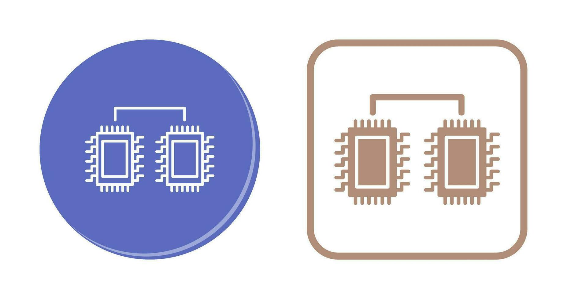 Processors Connected Vector Icon