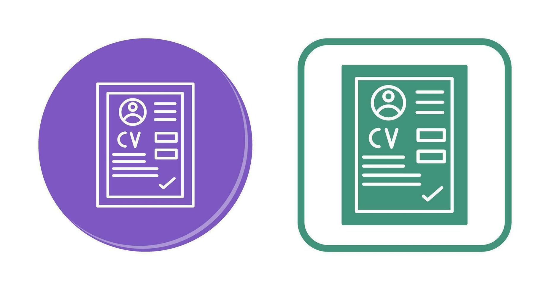 CV Vector Icon