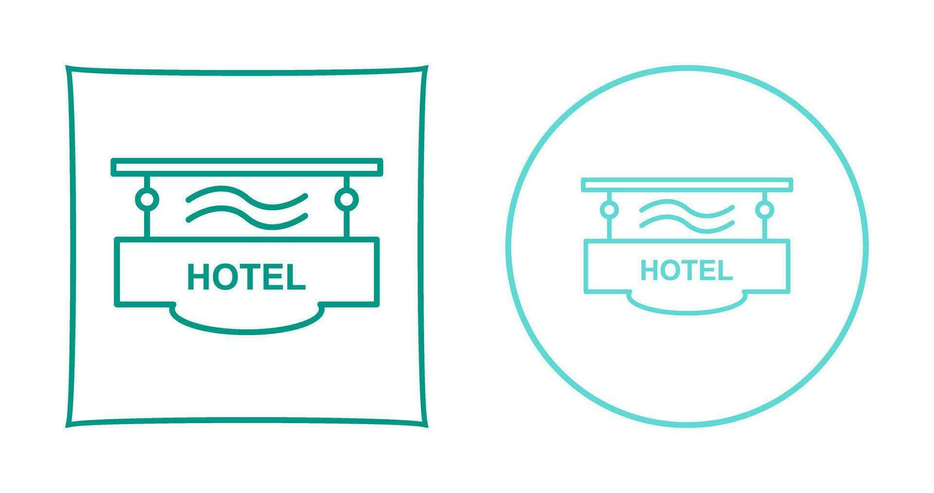 icono de vector de signo de hotel