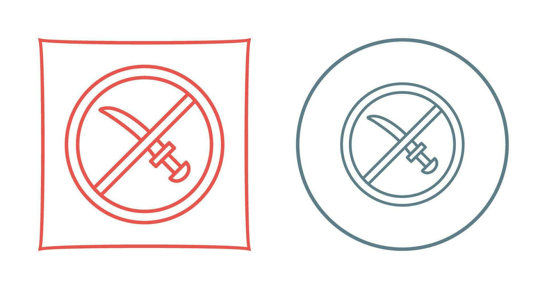 No Weapons Vector Icon